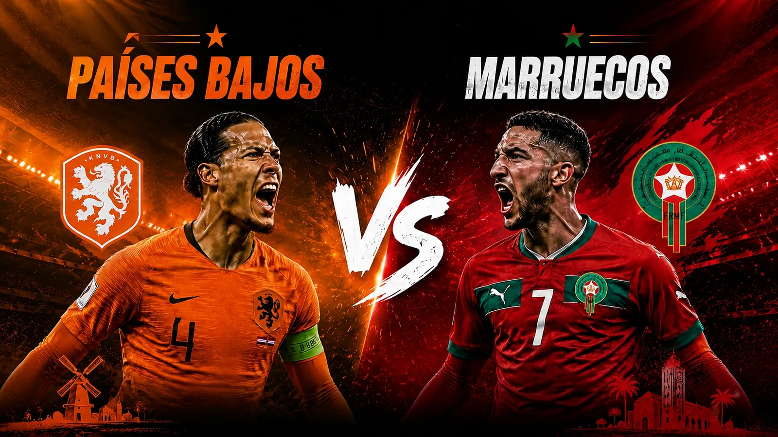 Paises Bajos vs Marruecos
